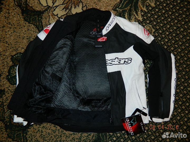 Куртка кожаная с защитой alpinestars