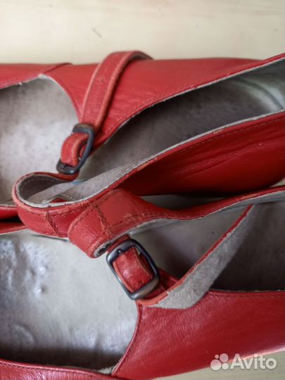 Туфли для народных танцев красные 37
