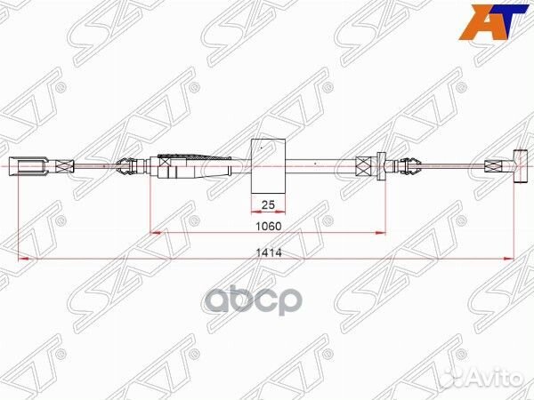 Трос ручного тормоза iveco daily 29L-35C RH/LH