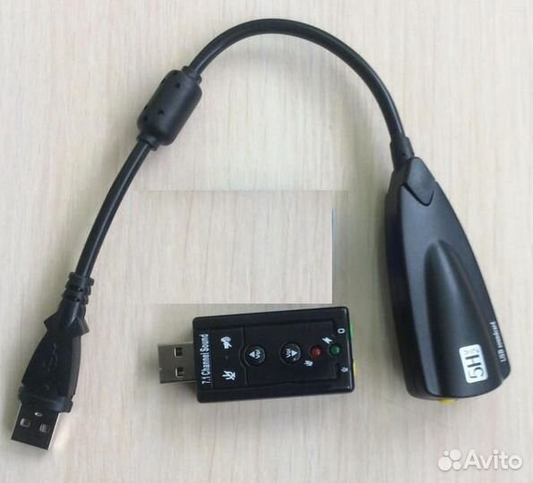 Звуковая карта USB внешняя, выход на микрофон
