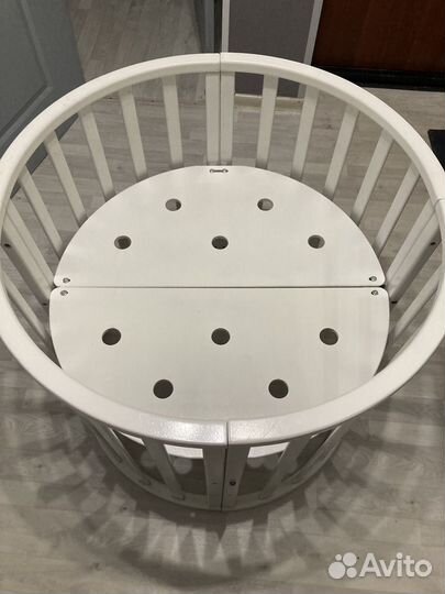 Детская кровать трансформер круглая (овал)