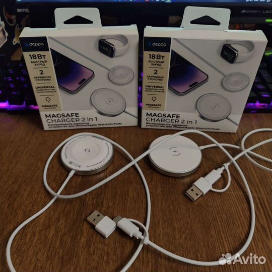 Беспроводное зарядное устройство Deppa MagSafe, Qi