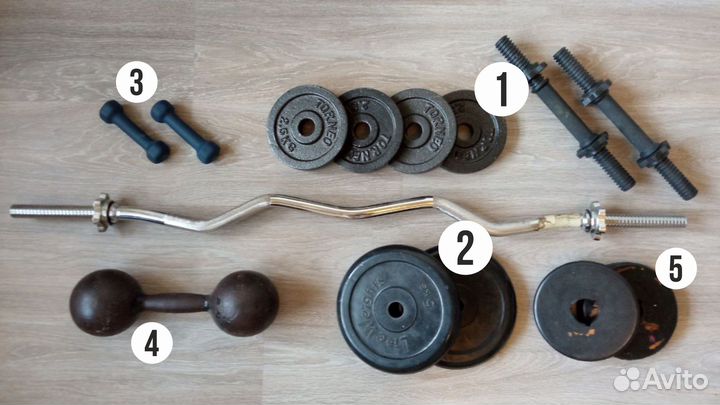 Спортинвентарь. Гриф, гантели, блины