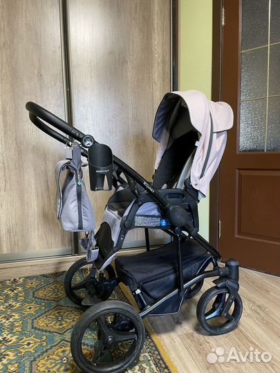 Коляска bebetto torino 2в1 для девочки
