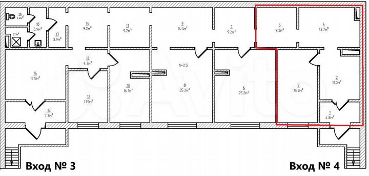 Свободного назначения, 55 м²