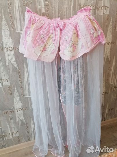 Бордики и балдахин в детскую кроватку