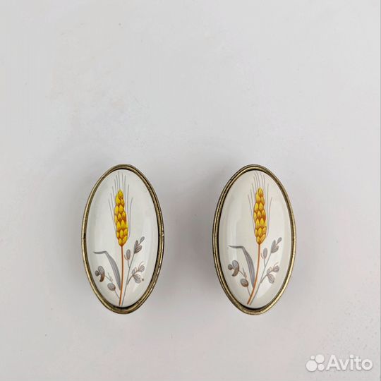 Ручка - кнопка мебельная керамика бронза/ опт