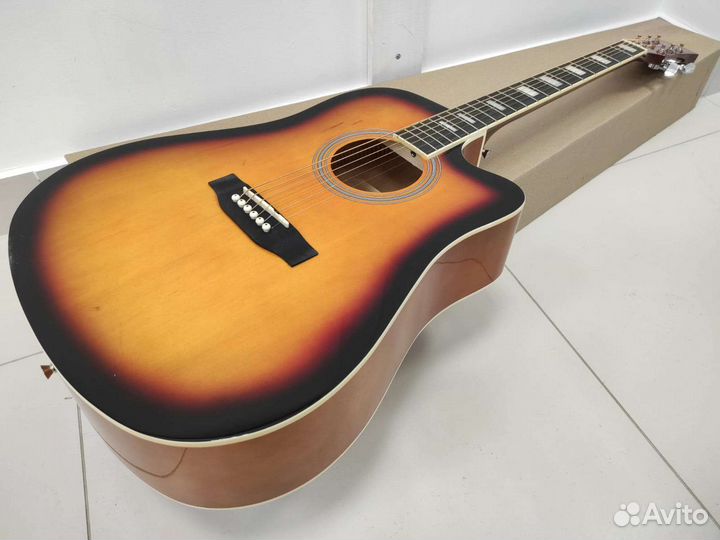 Гитара новая акустическая большой корпус