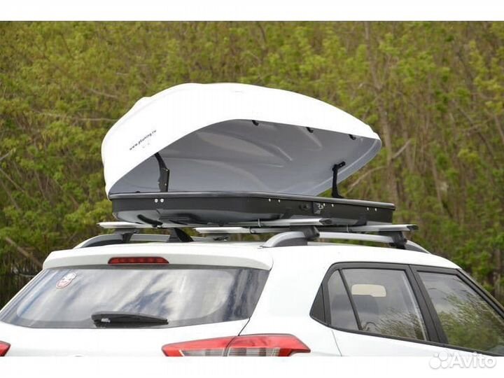 Автобокс на крышу автомобиля Turino Compact белый