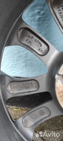 Литые диски r17 5x114 3 с резиной бу