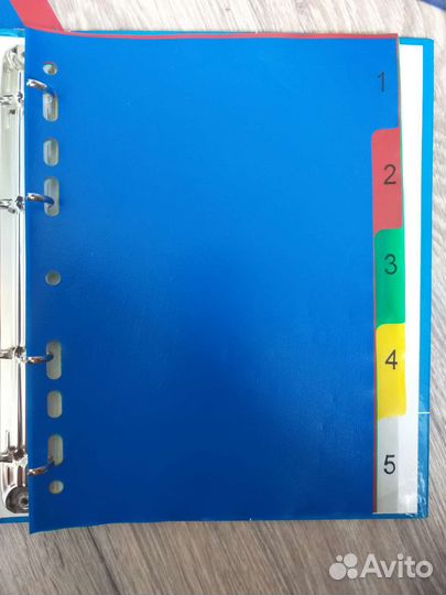 Разделители для тетради на кольцах