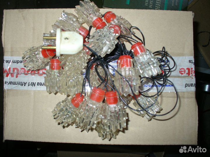 Елочная гирлянда и игрушки СССР