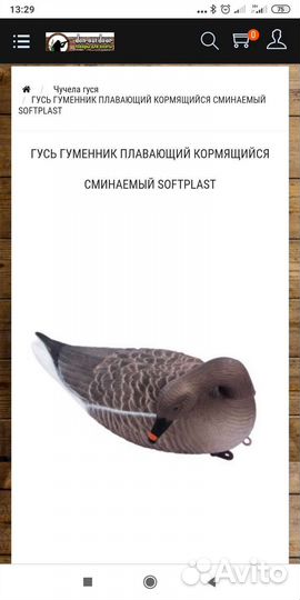 Чучела гусей+селезень