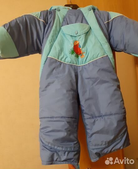 Теплый комбинезон - трансформер для мальчика 74-80