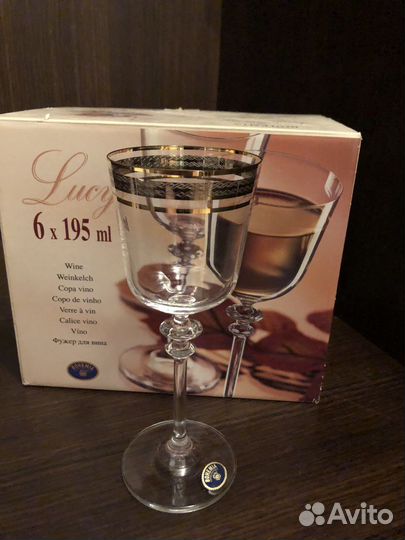 Новый набор бокалов (фужеры) Богемия 6 шт