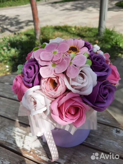Букет из мыльных роз