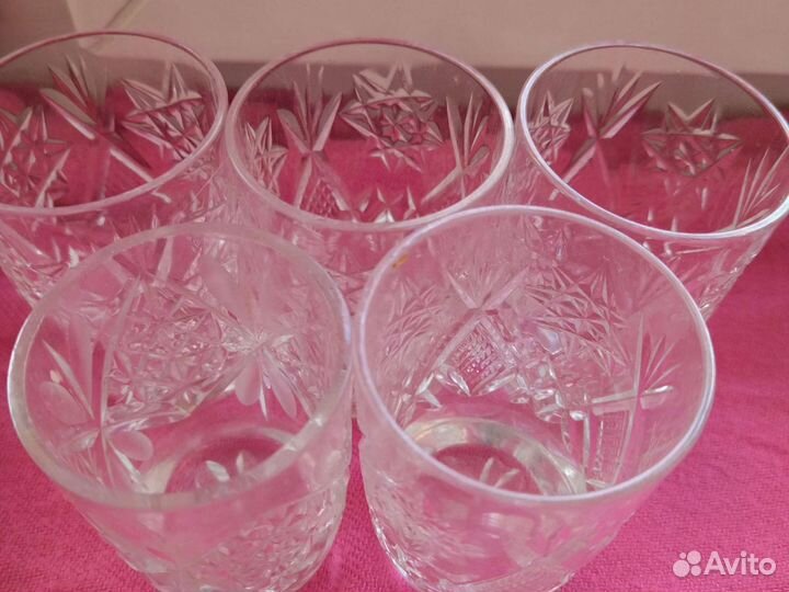 Стопки и рюмки хрустальные