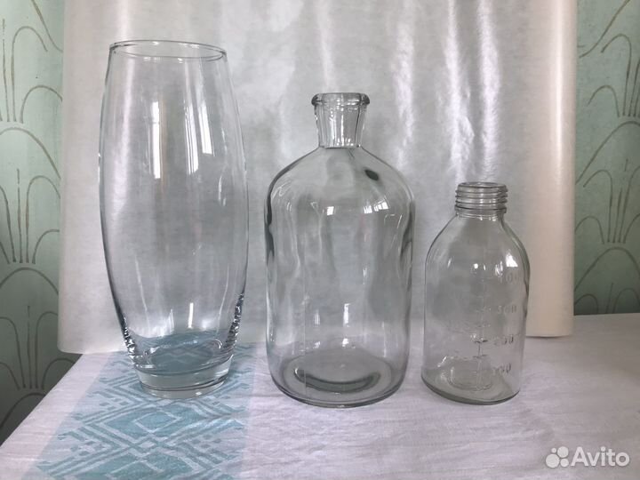 Бутыль ваза стекло