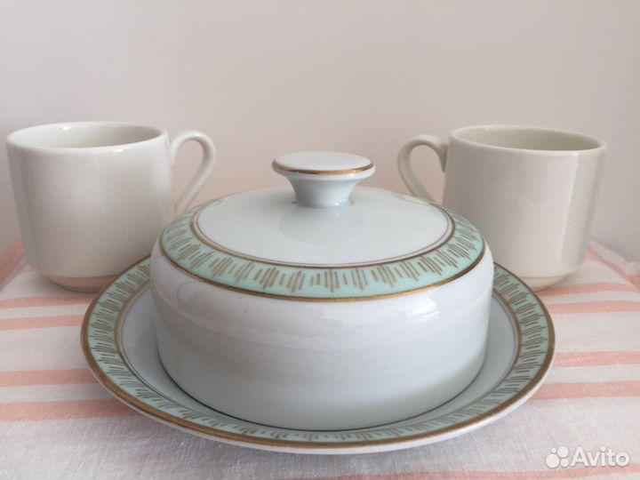 Чашечки кофейные, масленка