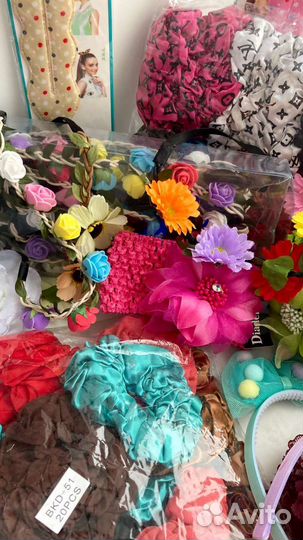 Бантики резинки чокеры заколки для волос