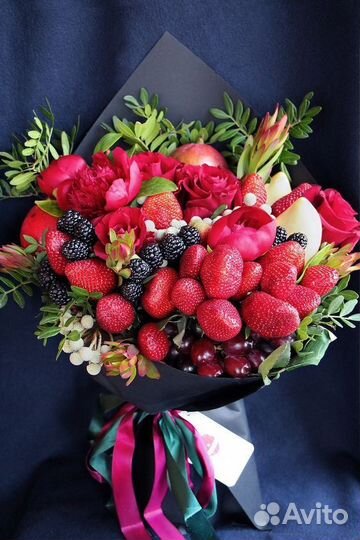 Букеты съедобные, фруктовые букеты, яГодные