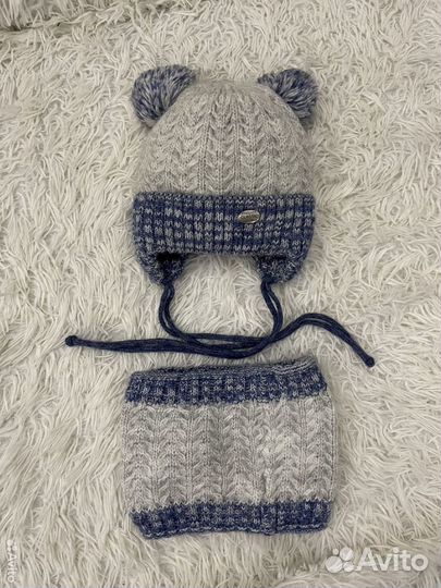 Шапка зимняя для мальчика 44 46