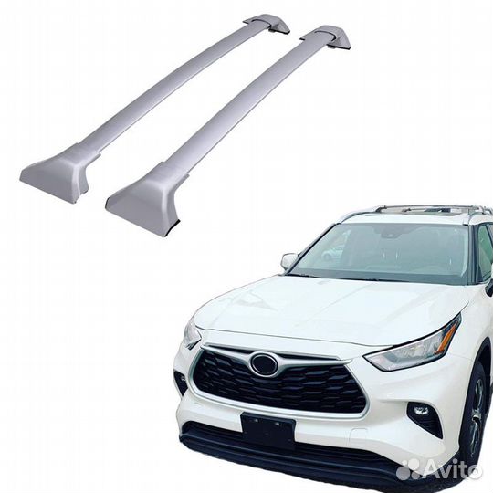 Поперечины Toyota Highlander 2019+ (OEM) серебро