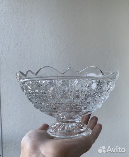 Ваза для фруктов на ножке СССР