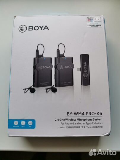 Двухканальный радиомикрофон boya BY-WM4 PRO-K6