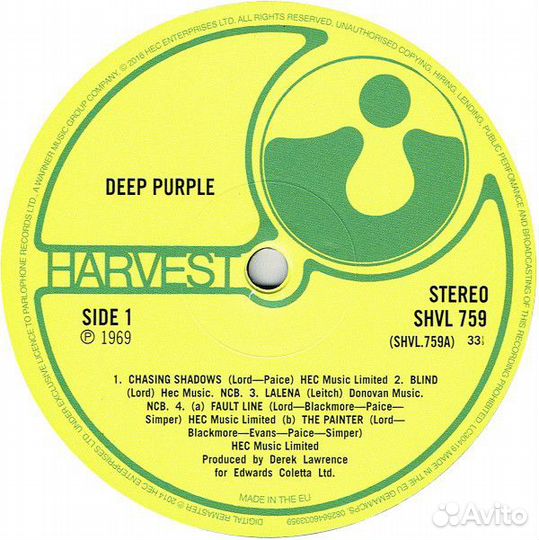 Виниловая пластинка PLG Deep Purple Deep Purple (180 Gram)