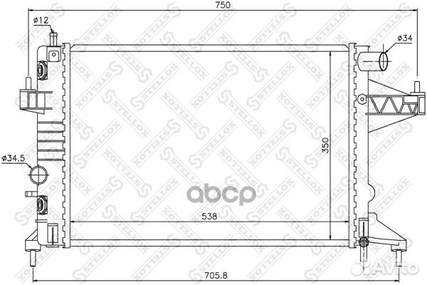 10-25999-SX радиатор системы охлаждения с AC O