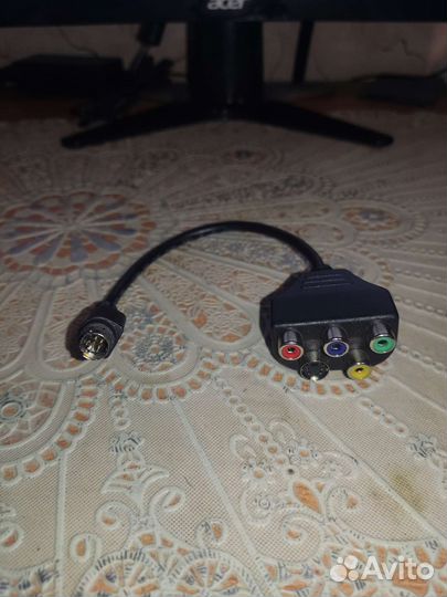 Переходник s-video 7-pin RCA тюльпан