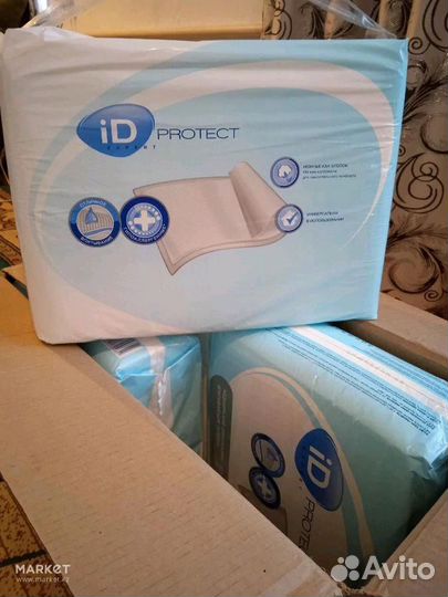 Пеленки одноразовые впитывающие 60х90-30штук