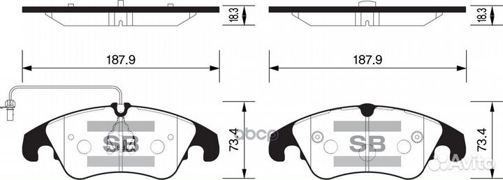 Колодки передние audi A6 (C7), Q5 SP2145 SP2145