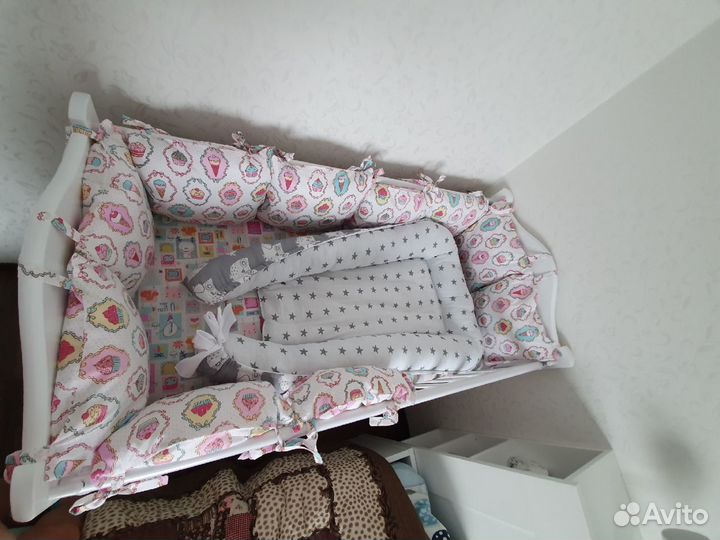 Бортики В кроватку / комплект бортиков 12 шт