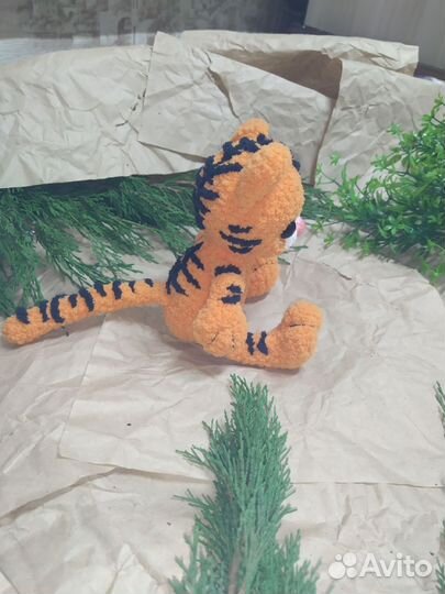 Плюшевый Тигр (ручная работа) мягкая игрушка тигр