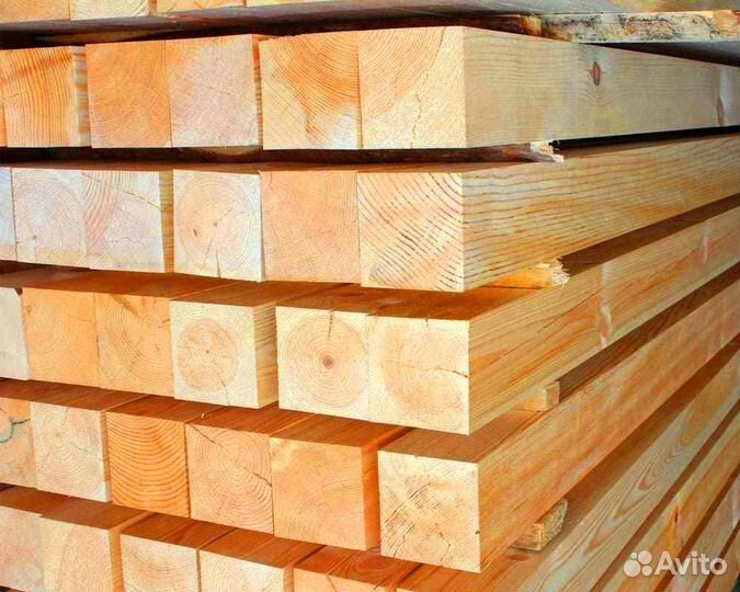 Брус 100х200х6000мм, 1-2 сорт, сосна