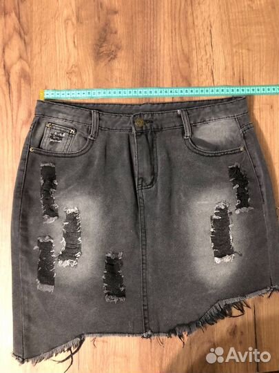 Джинсовая юбка мини