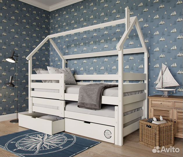 Двухъярусная кровать из березы