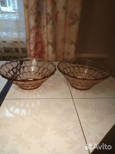 Салатник СССР карамельное стекло