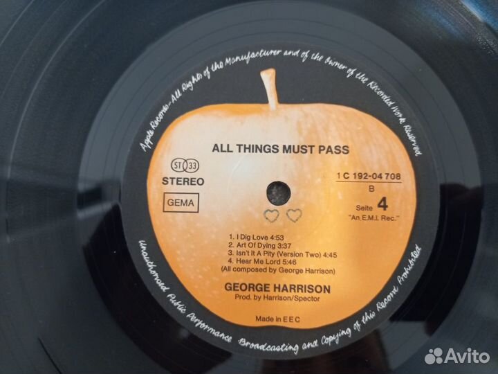 George Harrison – All Things Must Pass VG+/VG