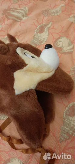 Шапка-ушанка новая,медведь,с косырькой