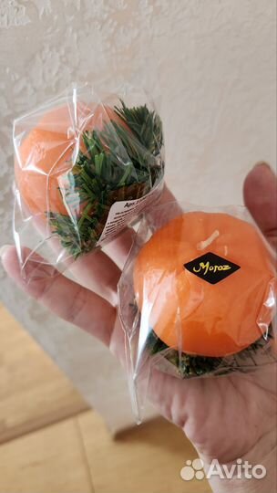 Новогодние свечи мандарин