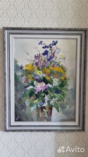 Картина маслом на холсте цветы