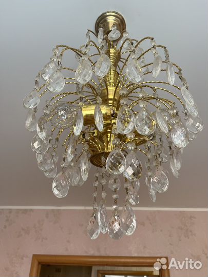 Хрустальная люстра винтаж