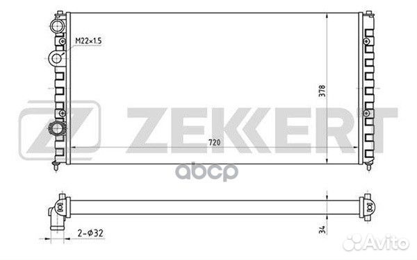 Радиатор охл. дв. VW Passat III IV 93- mk1052