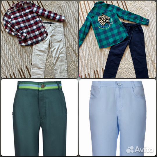 Брюки и рубашки р.140+