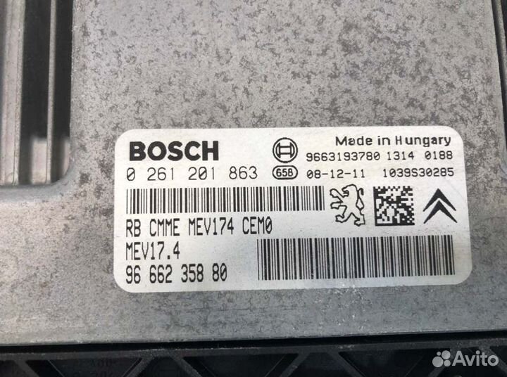 Блок управления двигателем Peugeot 308 T7 1.6 I