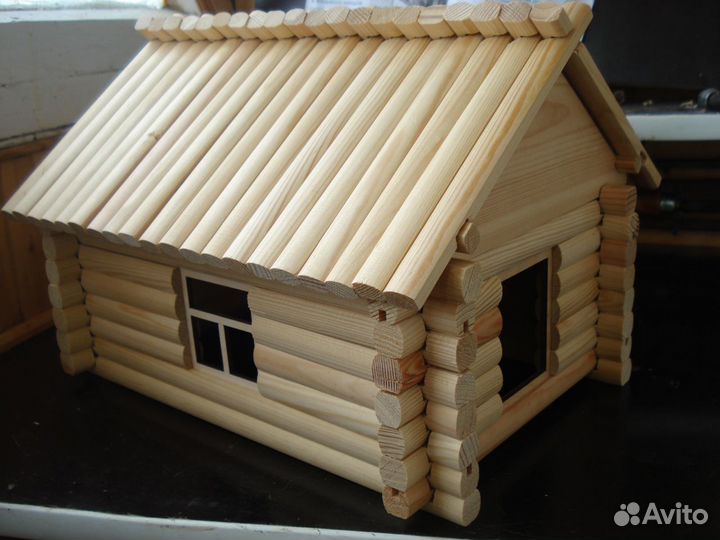 Деревянный конструктор домик №1