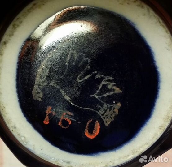 Бокалы кобальтовый фарфор, лфз, Бронница, СССР